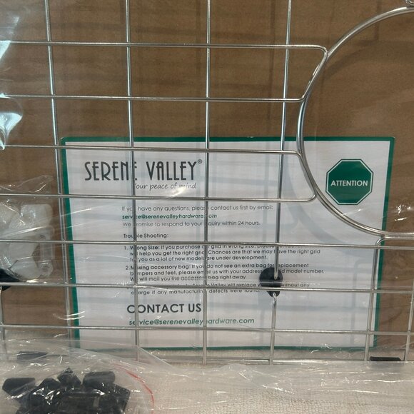 SERENE VALLEY Sink Bottom Grid 24-1/8" x 12-5/8", Centered Drain Sink Protector - Picture 2 of 7